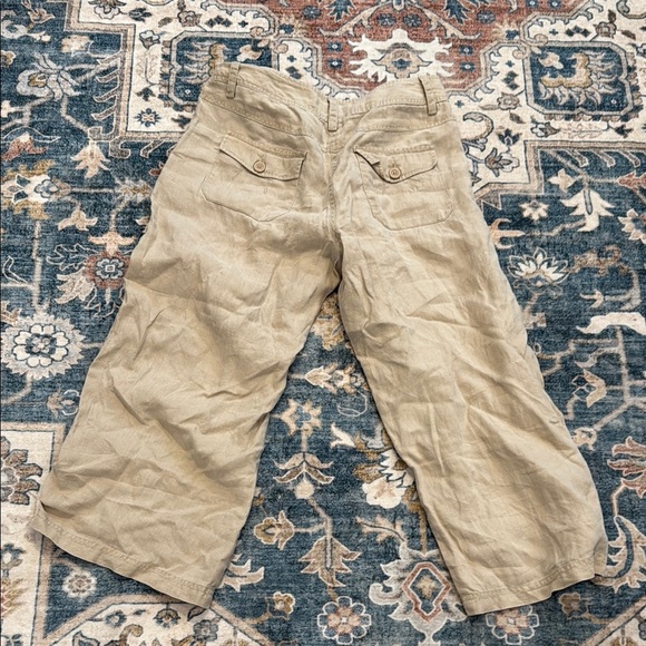 Willi Smith 100% Linen Size 8 Kate Fit Khaki Chinos Relaxed Fit - Picture 7 of 9